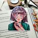 Stickers holographic "Elf girl", Film with holographic lamination