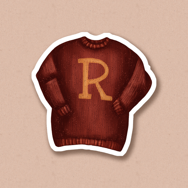 Sticker "Weasley sweater", Self-adhesive paper with glossy lamination