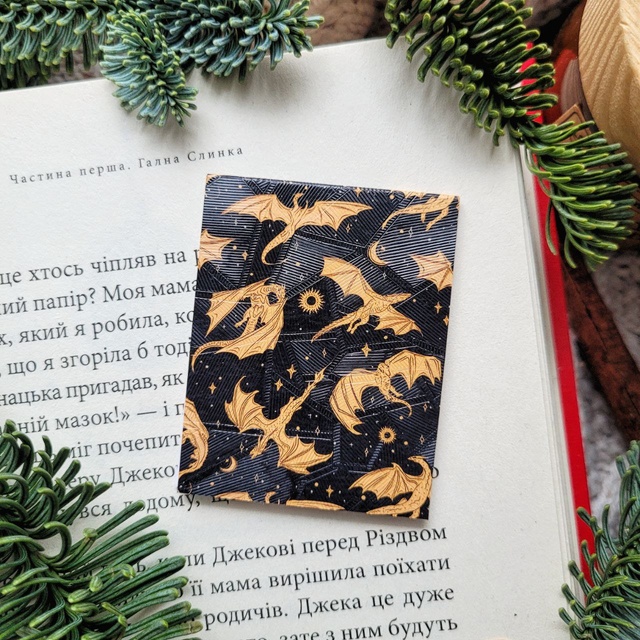 Magnetic bookmark "Gold dragons 4"