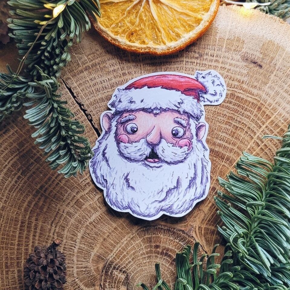 Sticker "Santa ", Self-adhesive paper with matte lamination