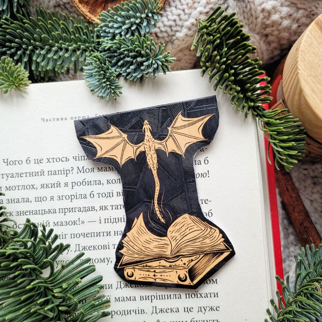 Magnetic bookmark "Gold dragons 6"