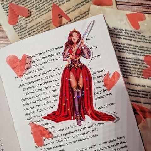 Sticker holographic "Queen of Hearts", Film with holographic lamination