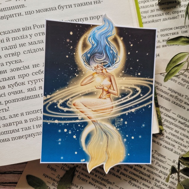 Sticker "Celestial mermaid", Glossy self-adhesive paper