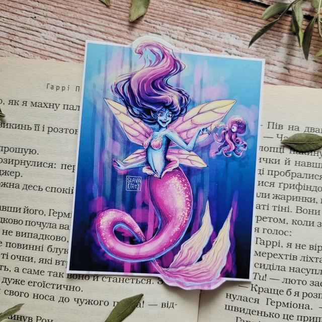 Sticker "Mermaid fairy", Glossy self-adhesive paper