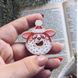 Badge "Christmas corgi donut", Wood