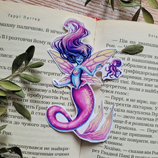 Sticker "Mermaid fairy 2", Glossy self-adhesive paper
