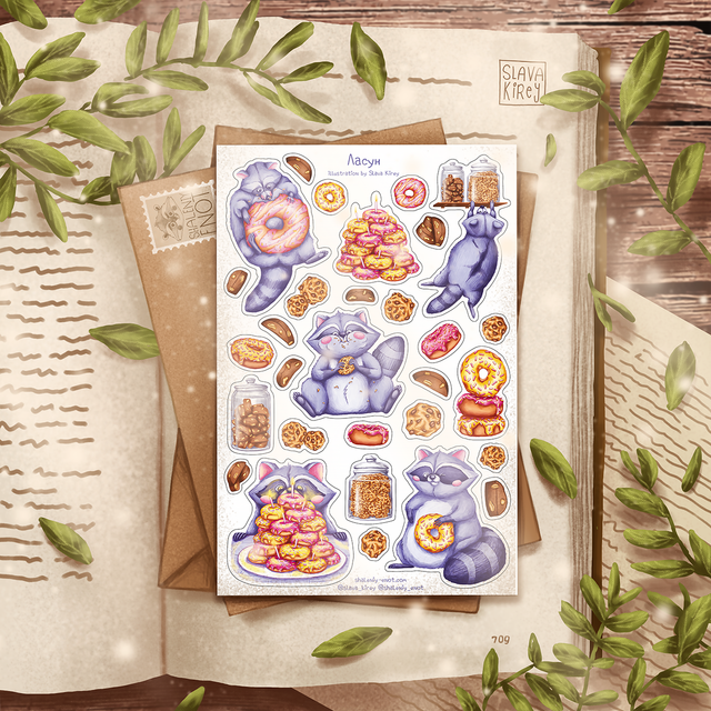 Stickers "Sweet tooth", Self-adhesive paper