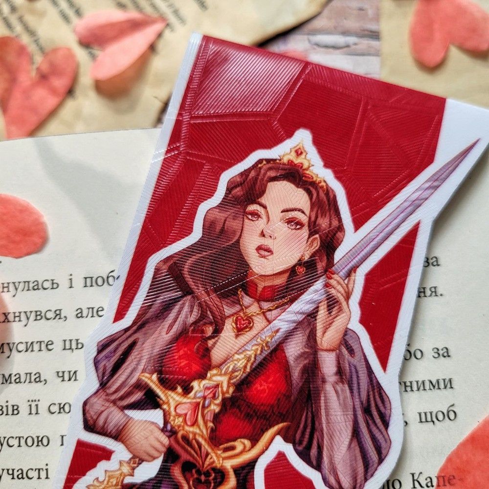 Magnetic bookmark "Queen of Hearts 2"