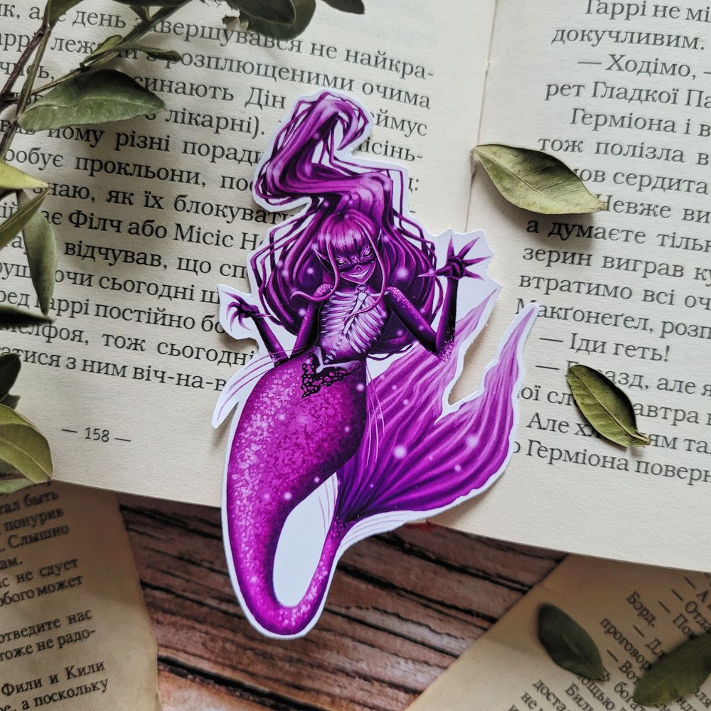 Sticker "Horror mermaid 2", Glossy self-adhesive paper