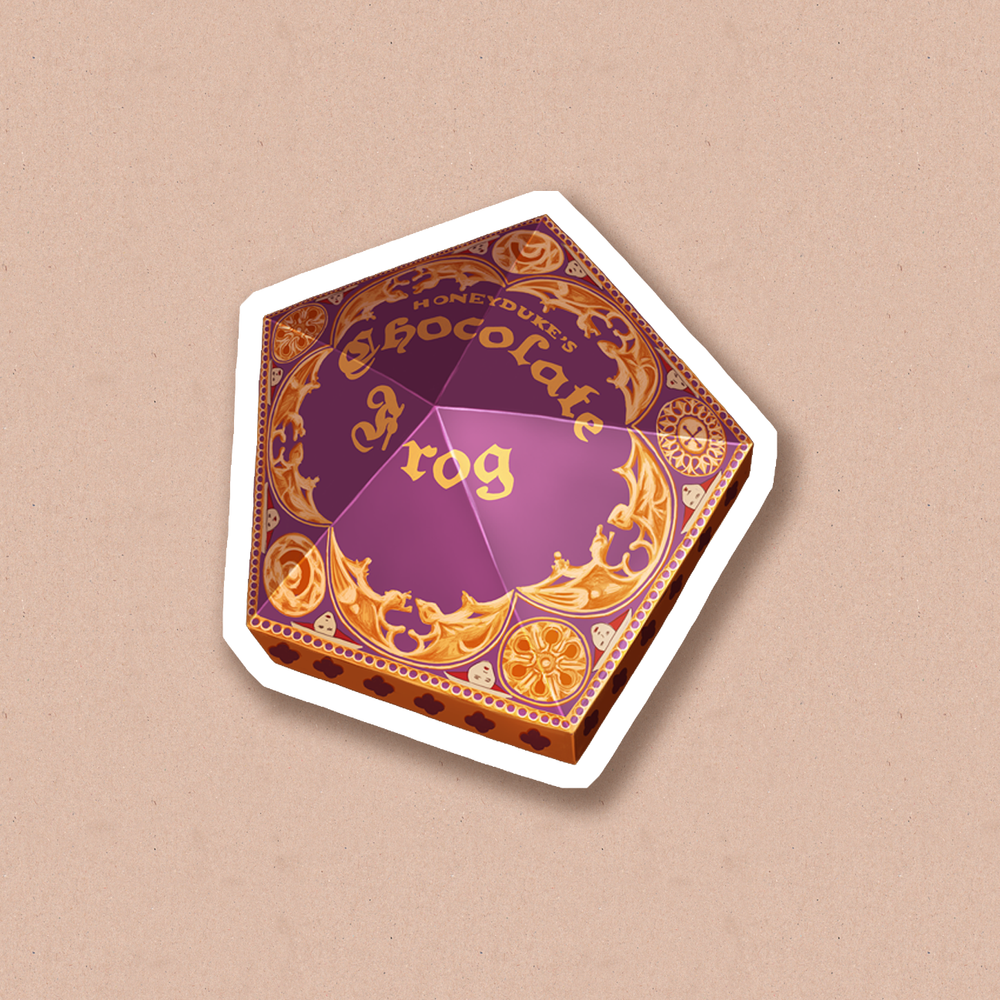 Sticker "Chocolate frog", Glossy self-adhesive paper