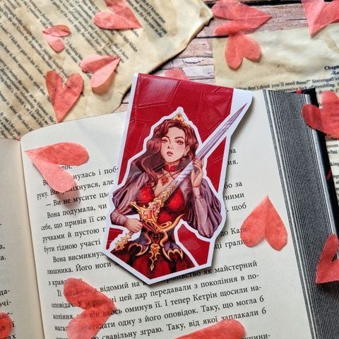 Magnetic bookmark "Queen of Hearts 2"