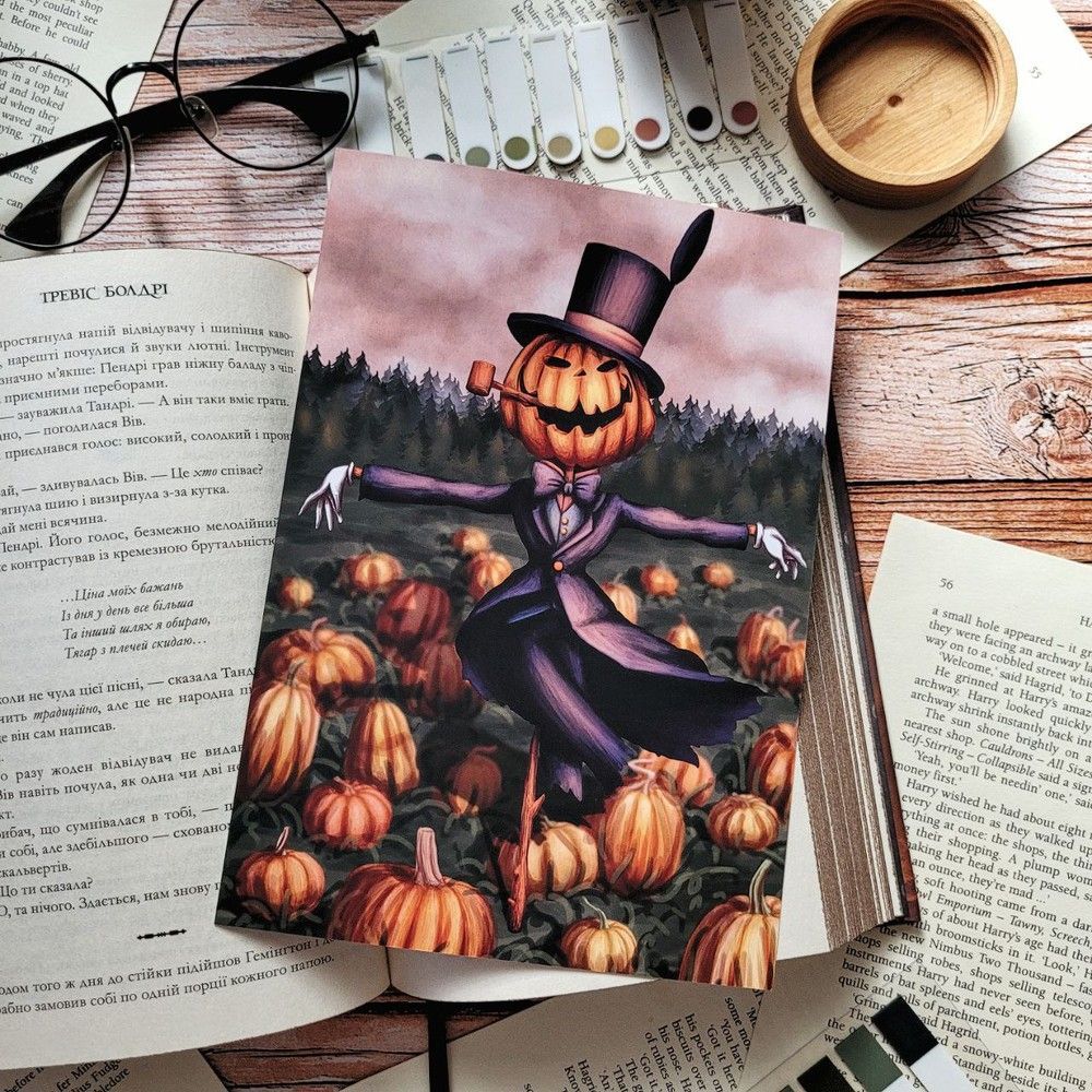 Two-sided art "Mr. Pumpkin"