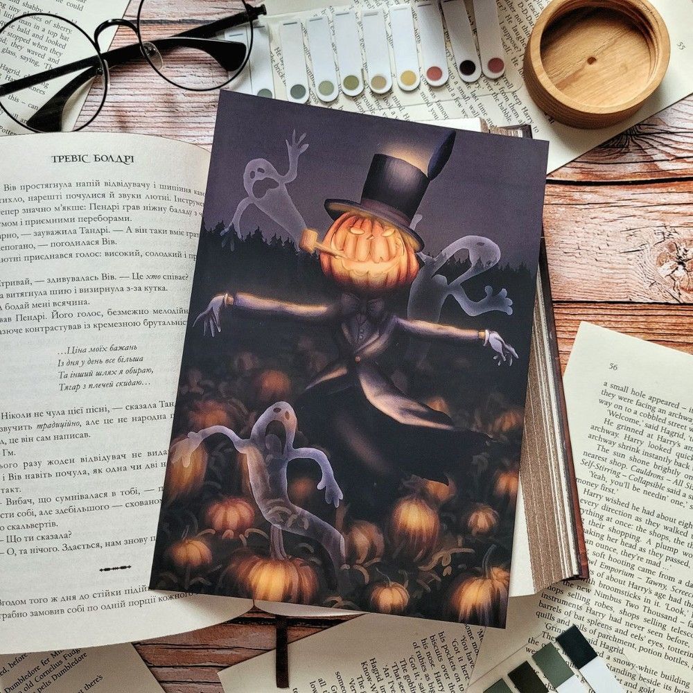 Two-sided art "Mr. Pumpkin"
