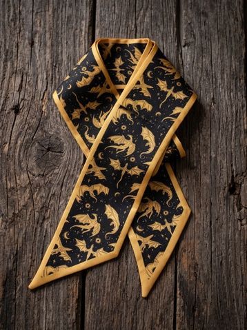 Twilly Scarf "Golden Dragons"