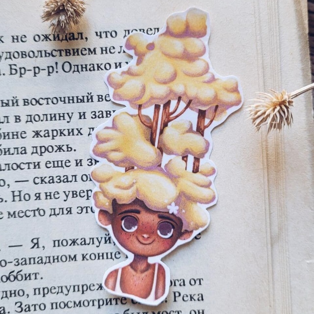 Sticker "The tree girl", Self-adhesive paper with matte lamination