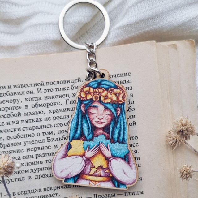 Keychain "With Ukraine in the Heart", Wood