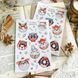 Stickers "New Year's Donuts", Self-adhesive paper