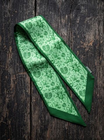 Twilly Scarf "Green Love"