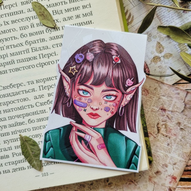 Magnetic bookmark "Elf girl"