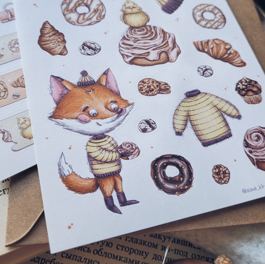 Stickers "Sweet Adventures", Self-adhesive paper