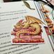 Стікери голографічний "Дракончик на книжках", Плівка з голографічною ламінацією